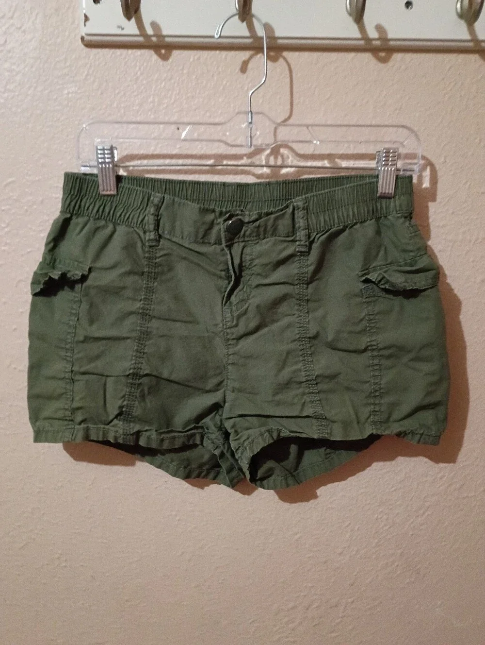 Girls Size 18 Justice Casual Utility Shorts - Olive Green